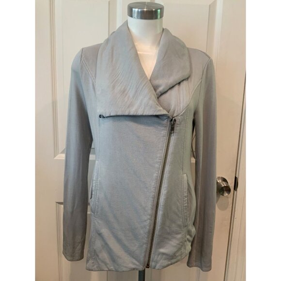 Helmut Lang Gray Zip-up Asymmetric Jacket W/Pockets, Size Medium - Picture 1 of 9